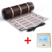 Теплый пол нагревательный мат (2,5 кв.м.) + электронный терморегулятор