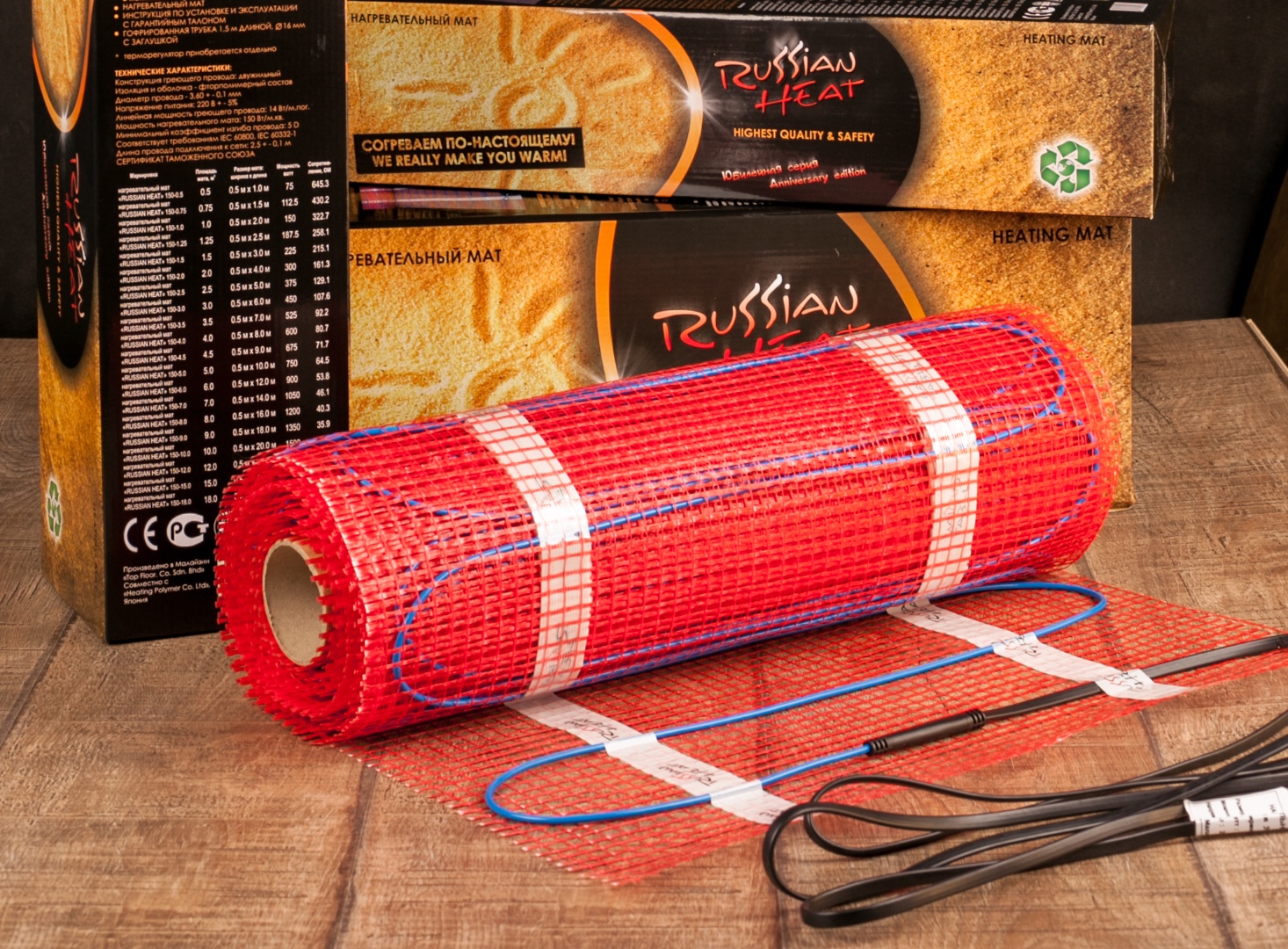 Нагревательный мини-мат двухжильный Russian Heat (3 кв.м.)